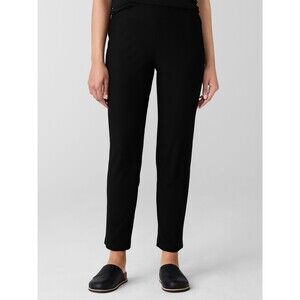 Eileen Fisher Black Viscose Blend Pull On Straight Leg Pants Sz XL